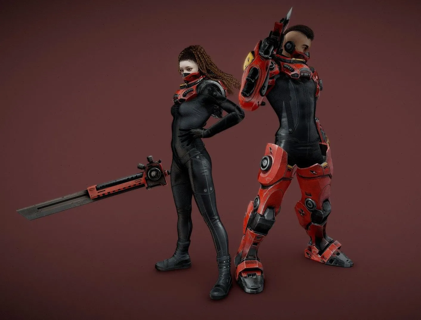 PBR Game 3D Models – G2 Mech Preview