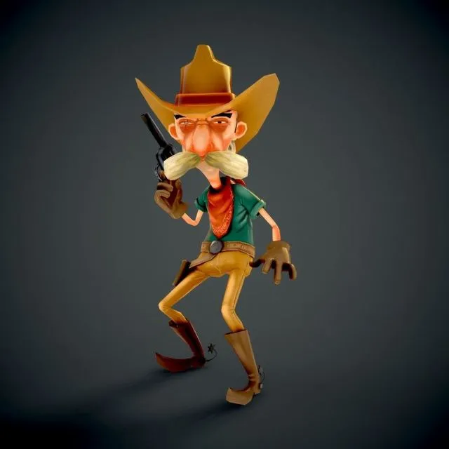 PBR Game 3D Models – Game Ready Cowboy
