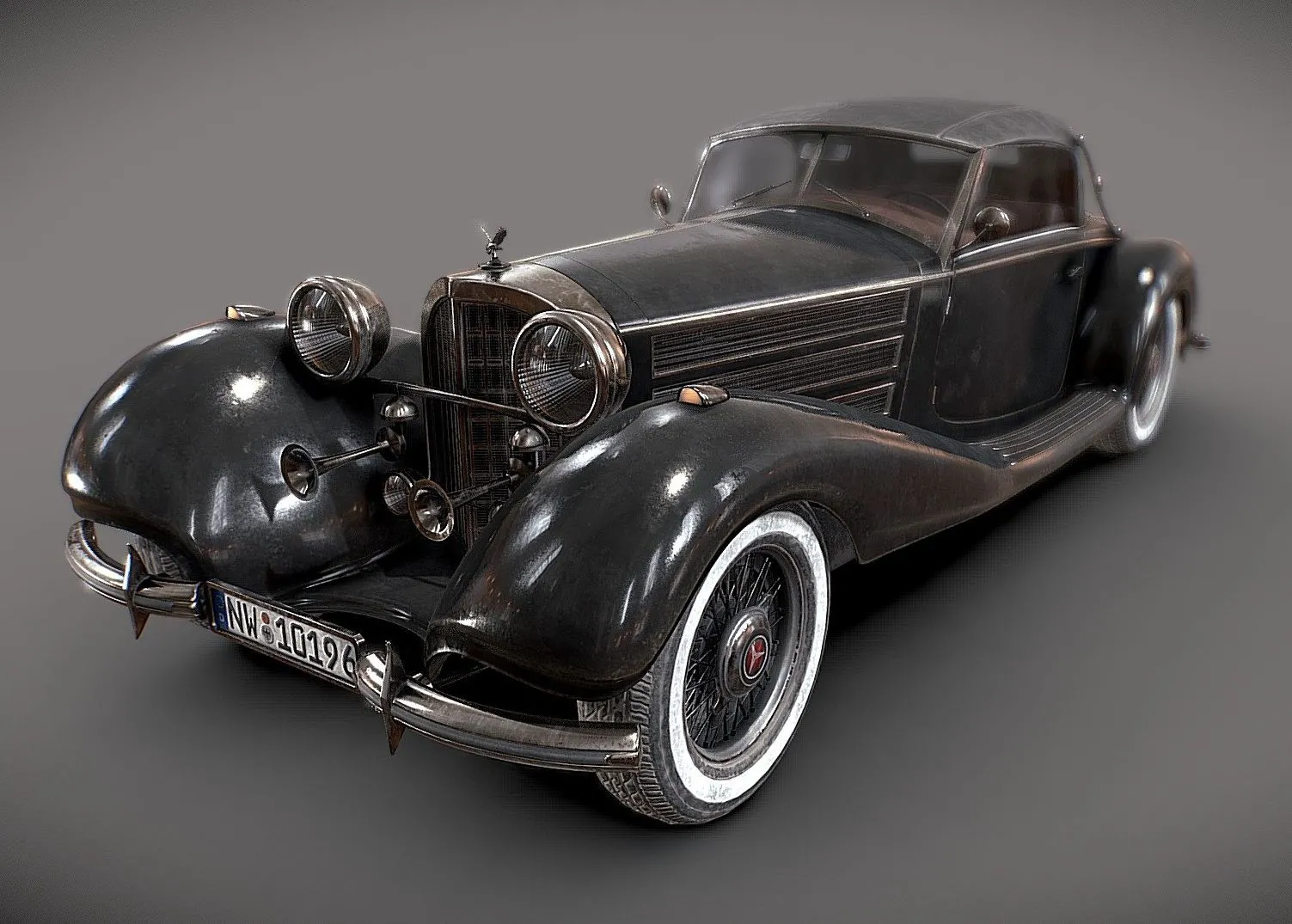 PBR Game 3D Models – Gameready 1930S Vintage Cabriolet Vehicle