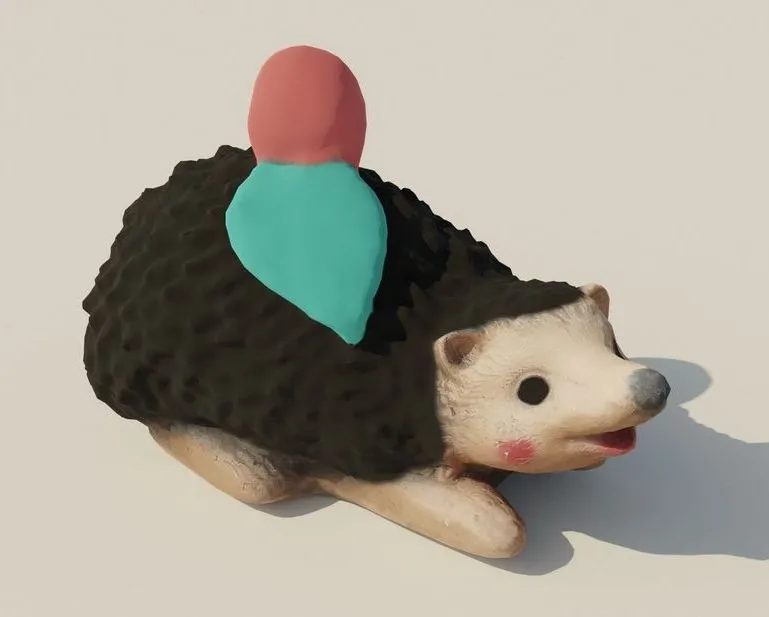 PBR Game 3D Models – Garden Hedgehog sculpture