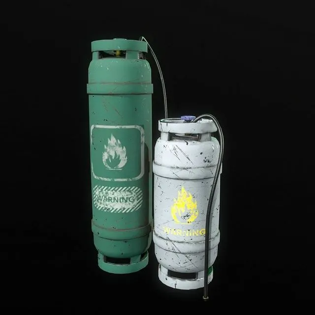 PBR Game 3D Models – Gas canister