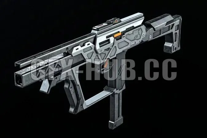 PBR Game 3D Models – Gauss SMG