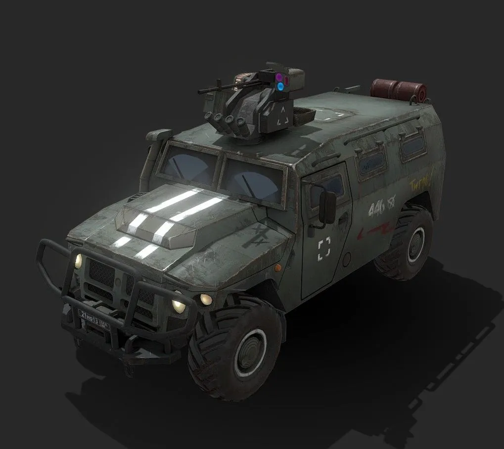 PBR Game 3D Models – Gaz Tigr Armored Car