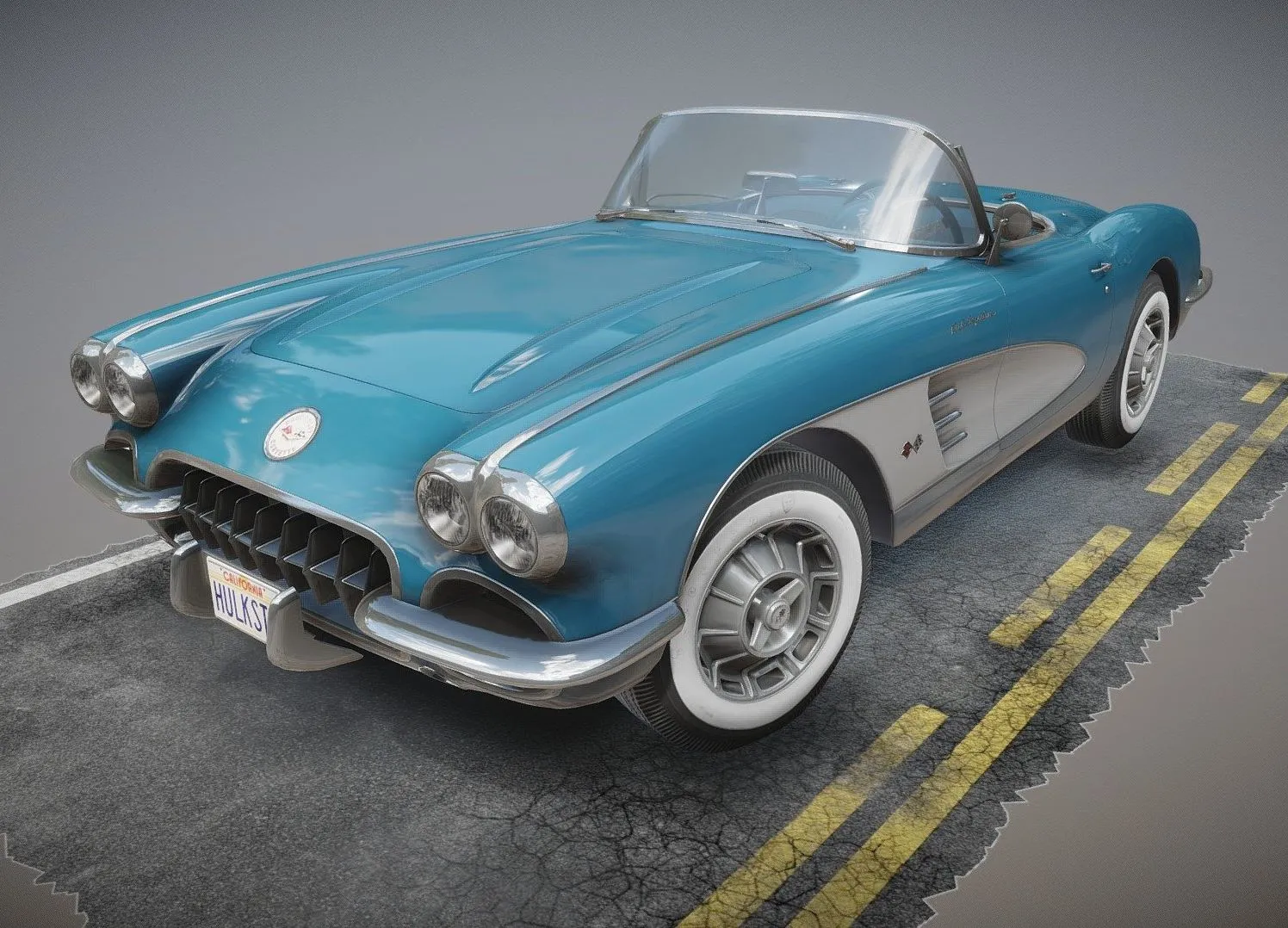 PBR Game 3D Models – Generic American Roadster