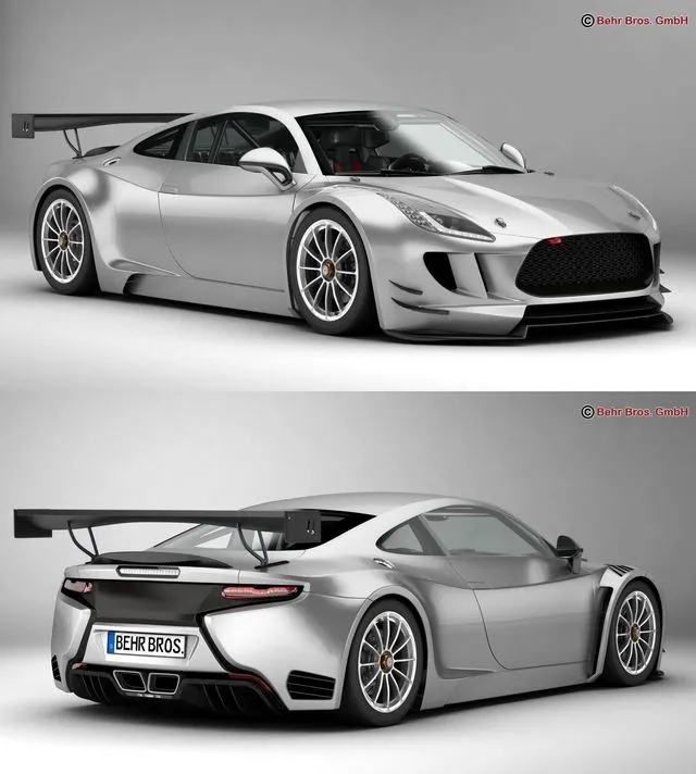 PBR Game 3D Models – Generic Sports Car GT3