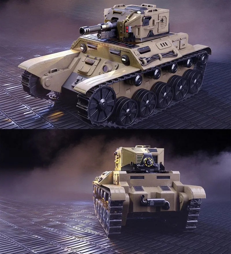 PBR Game 3D Models – Generic Tank