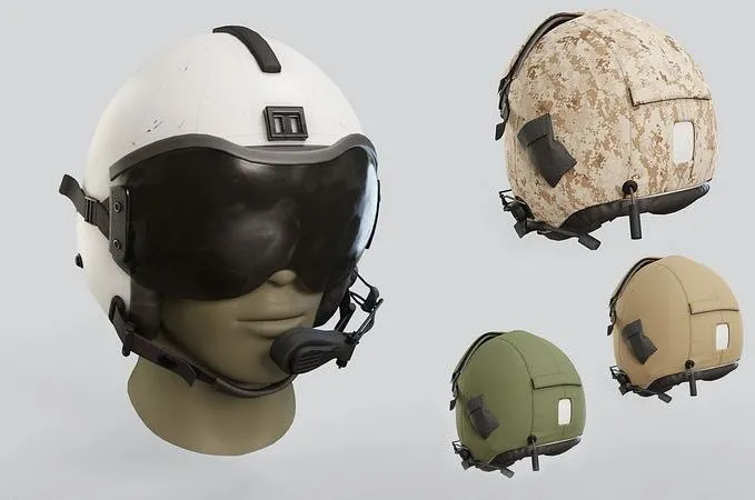 PBR Game 3D Models – Gentex HGU-84P Helmet