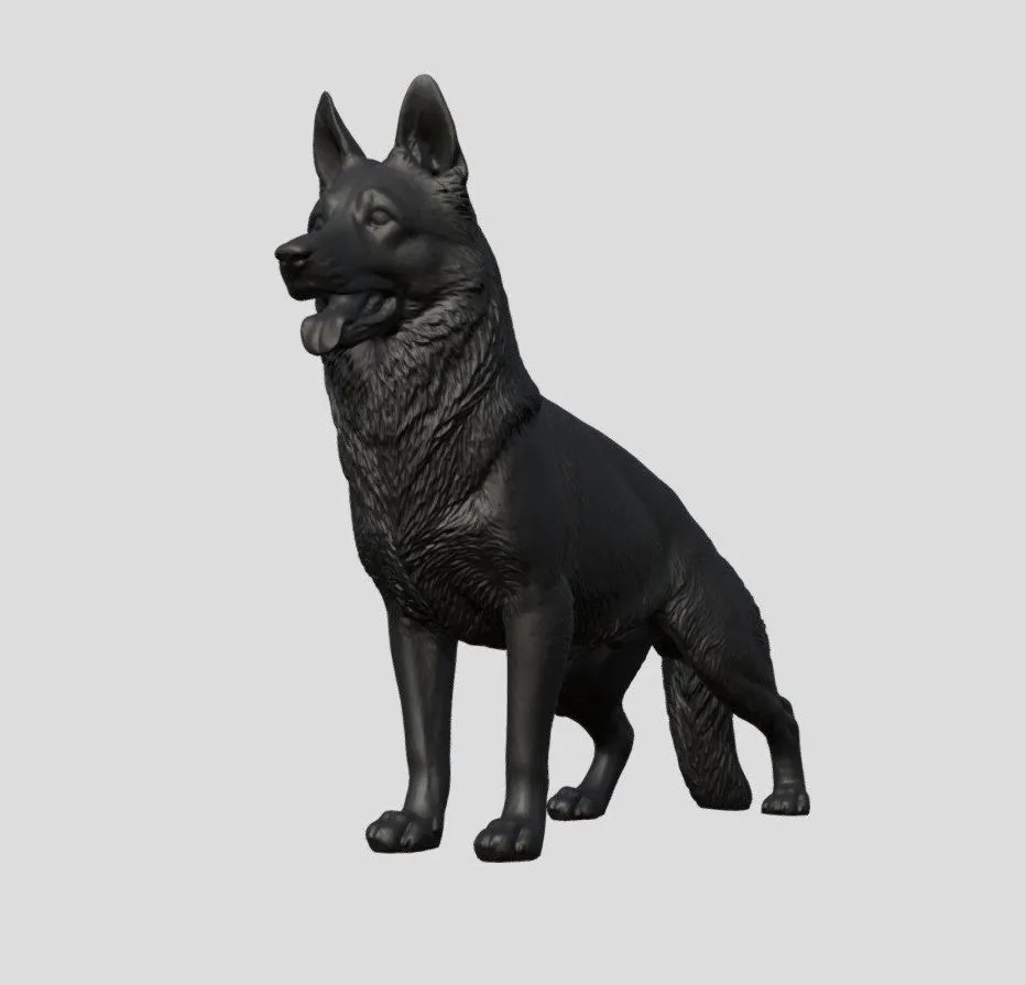 PBR Game 3D Models – German Shepherd Dog