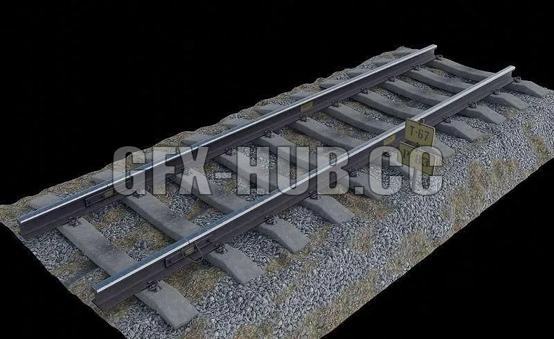PBR Game 3D Models – get more at gfx-hub.co.Railway Track