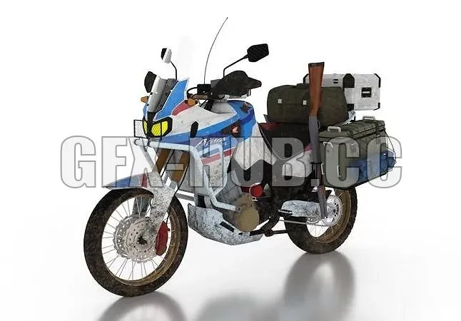 PBR Game 3D Models – –gfx-hub.cc–Africa Twin Survival Bike