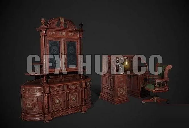 PBR Game 3D Models – gfx-hub.cc(#)Antique Furnitures