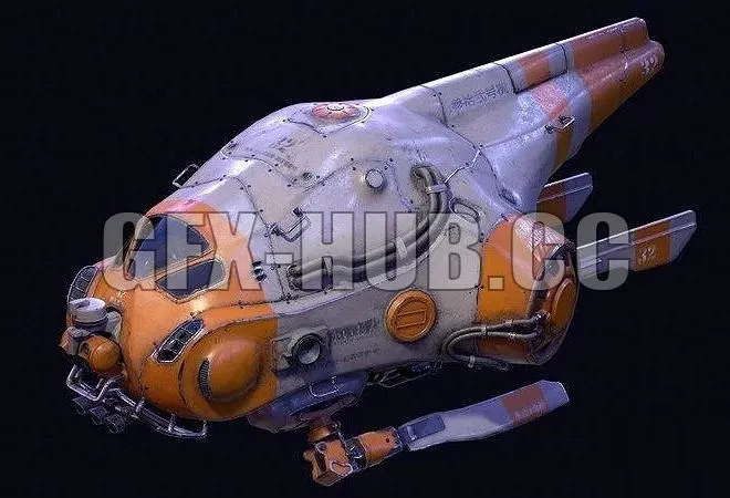 PBR Game 3D Models – #gfx-hub.cc#Sci-Fi Deep Dive Submarine