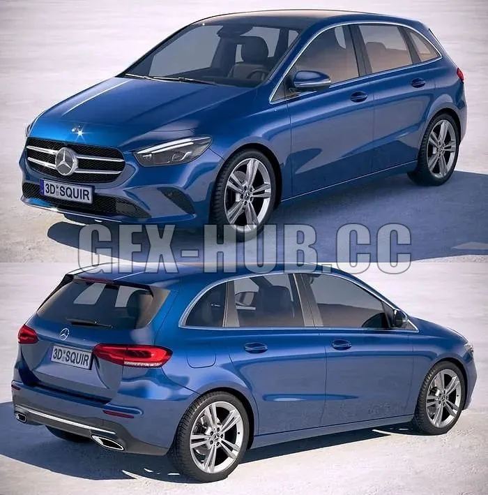 PBR Game 3D Models – gfx-hub.co.Mercedes Benz B-Class 2019