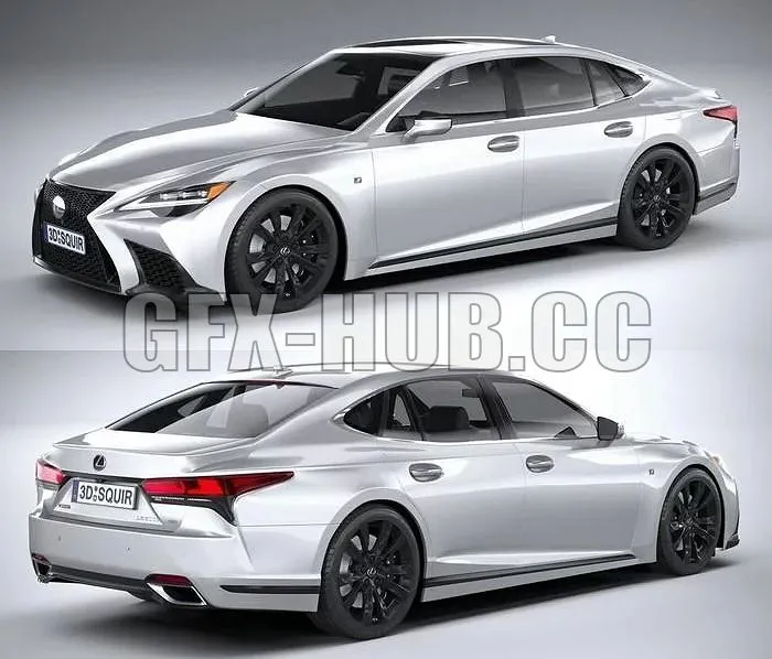 PBR Game 3D Models – ##g=f=x-h=u=b_co## Lexus LS500h F Sport 2021
