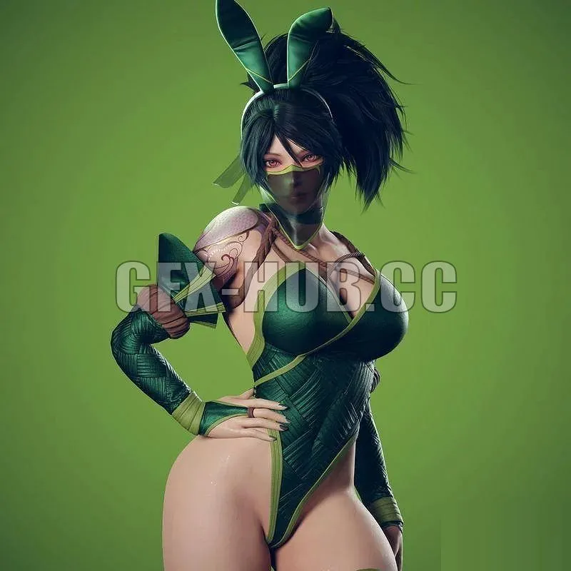 PBR Game 3D Models – GFXHUB_Bunny Akali