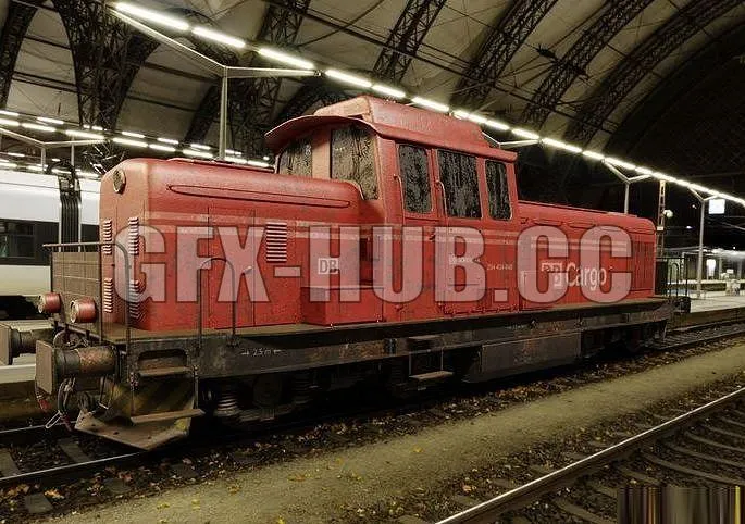 PBR Game 3D Models – +++gfx+hub_cc+@Railway Locomotive