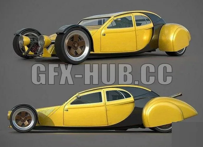 PBR Game 3D Models – gfxhubcc..Citroen 12CV