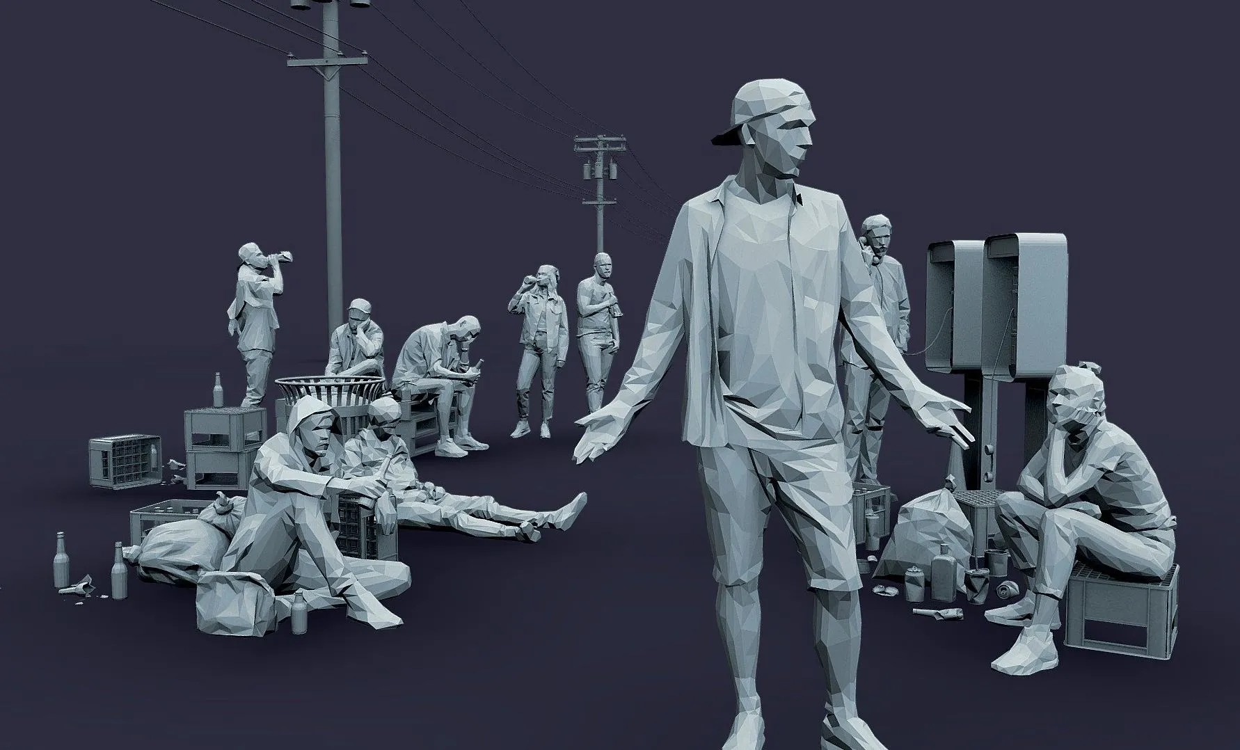 PBR Game 3D Models – Ghetto District