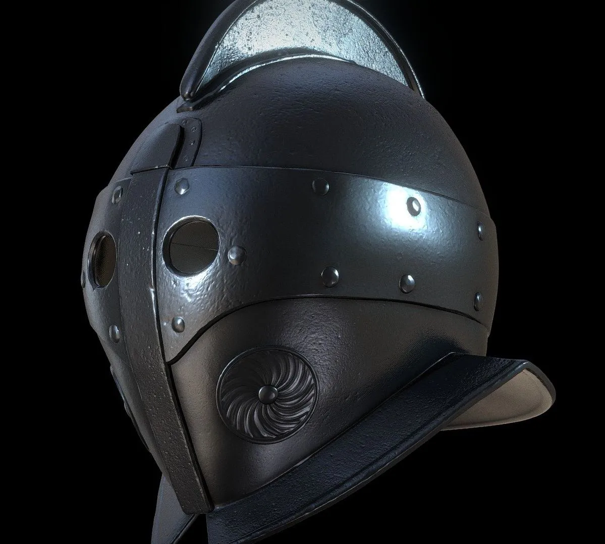 PBR Game 3D Models – Gladiator Helmet Secutor