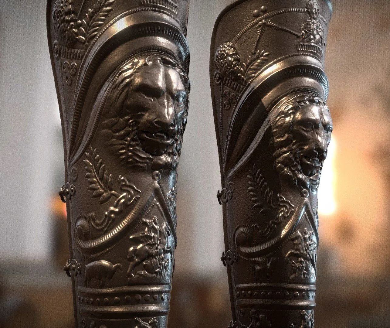 PBR Game 3D Models – Gladiator Legs Armor Traciohoplomaco