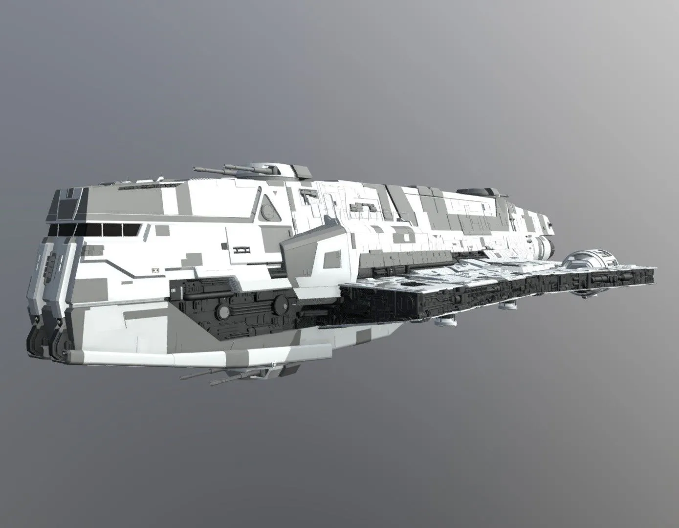 PBR Game 3D Models – Gozanti Attack Cruiser
