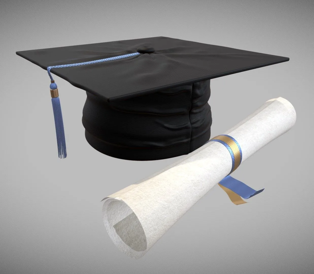 PBR Game 3D Models – Graduation Cap