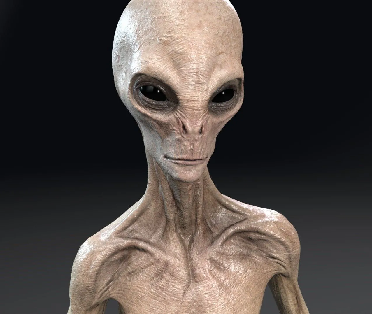 PBR Game 3D Models – Grey Alien