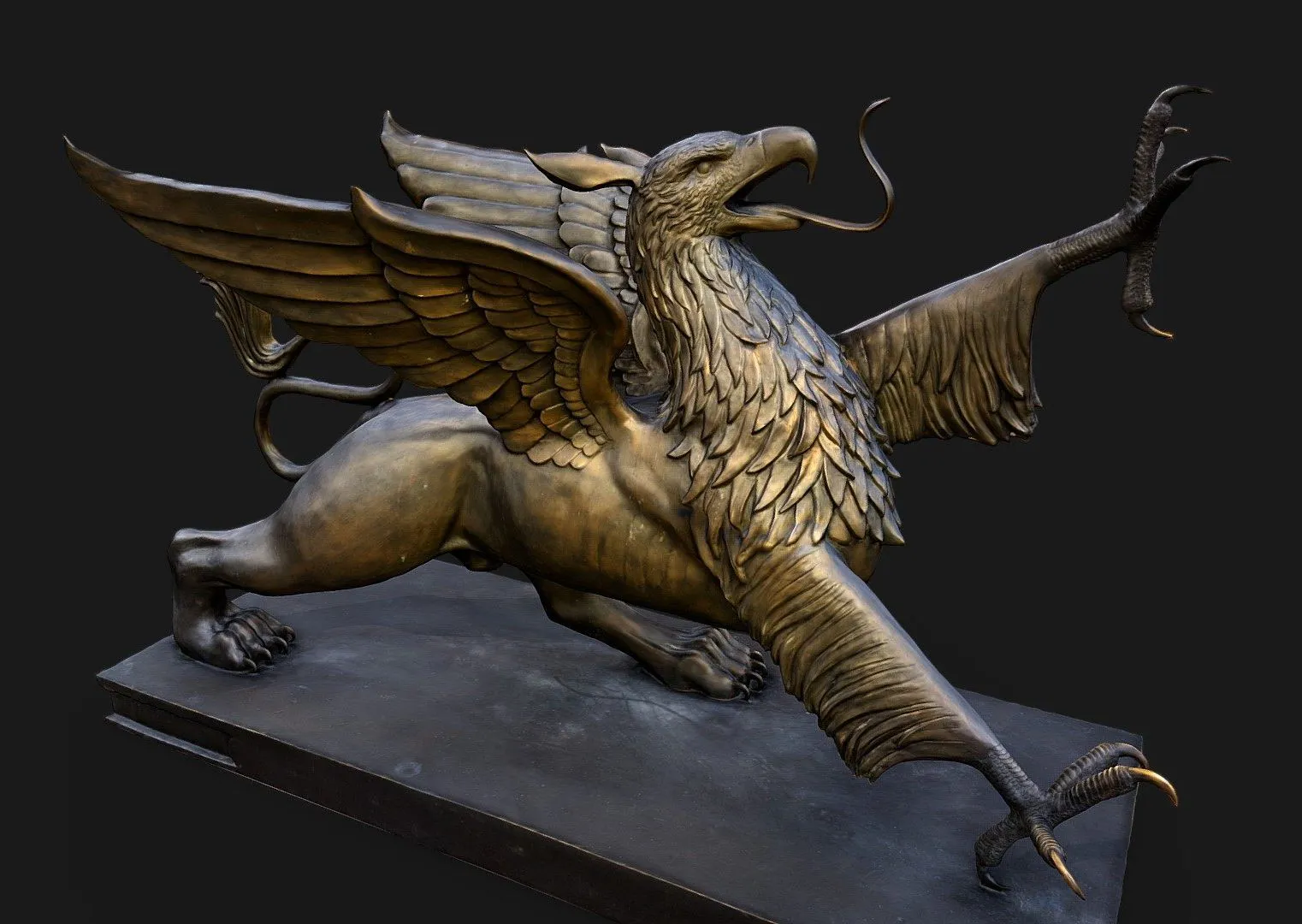 PBR Game 3D Models – Griffin Statue Rostocker Greif