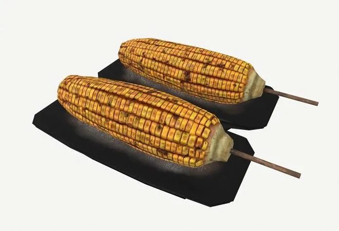 PBR Game 3D Models – Grilled corn