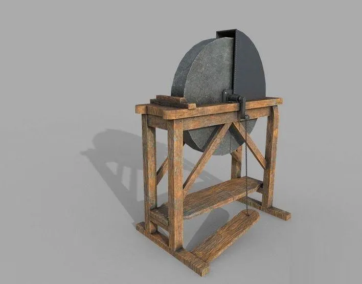 PBR Game 3D Models – Grindstone stone grinding wheel