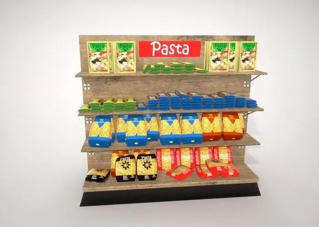 PBR Game 3D Models – Grocery Shelves