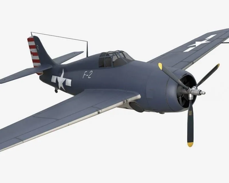 PBR Game 3D Models – Grumman F4F Wildcat