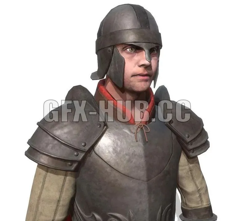 PBR Game 3D Models – Guard character
