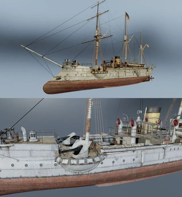 PBR Game 3D Models – Gunboat