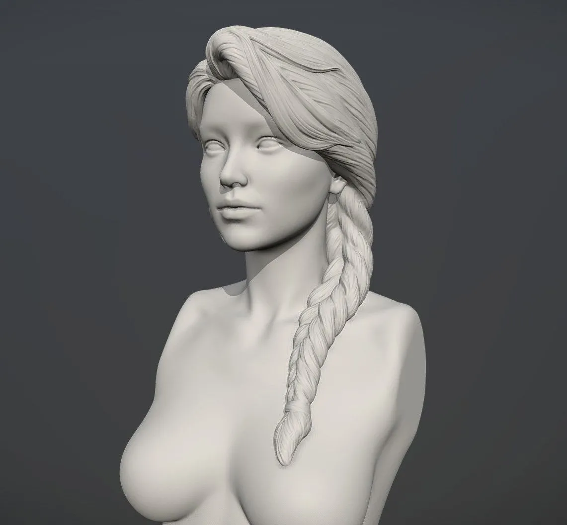 PBR Game 3D Models – Hair 09