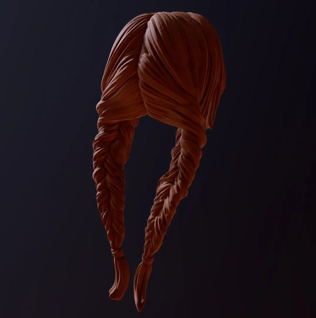 PBR Game 3D Models – Hair 32