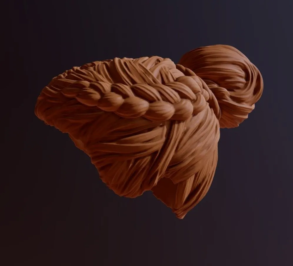 PBR Game 3D Models – Hair 33