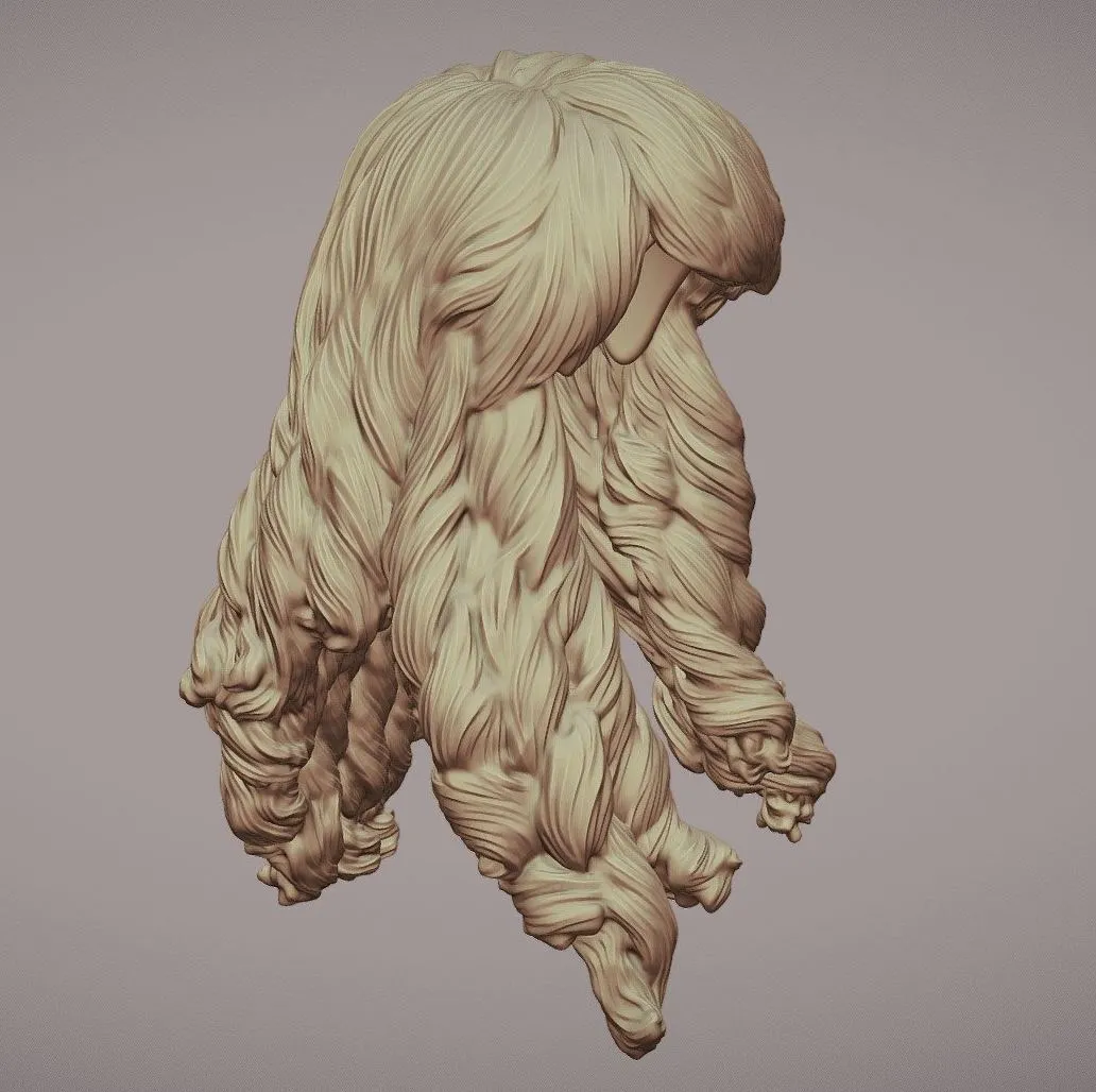 PBR Game 3D Models – Hair 47