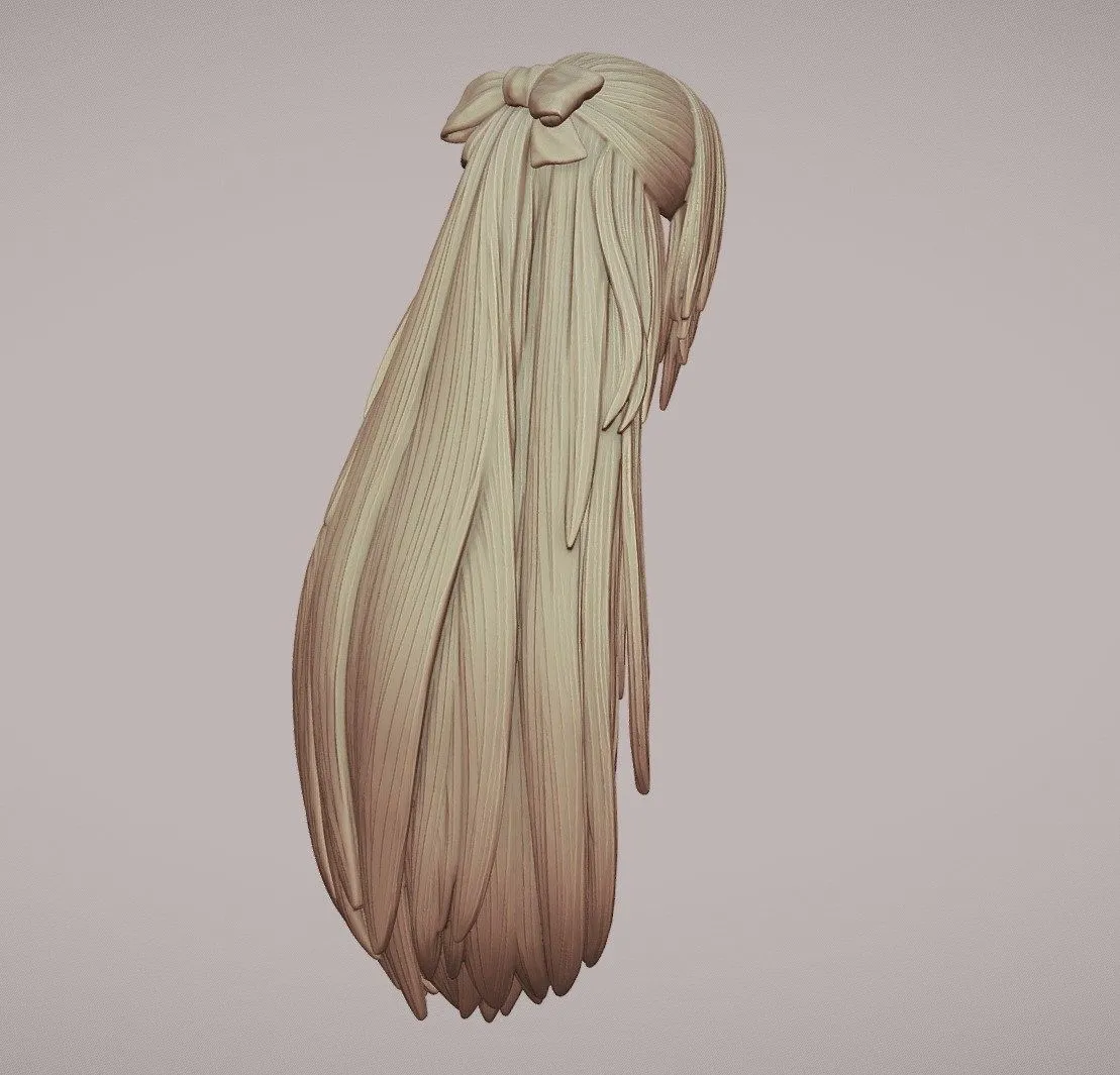 PBR Game 3D Models – Hair 48