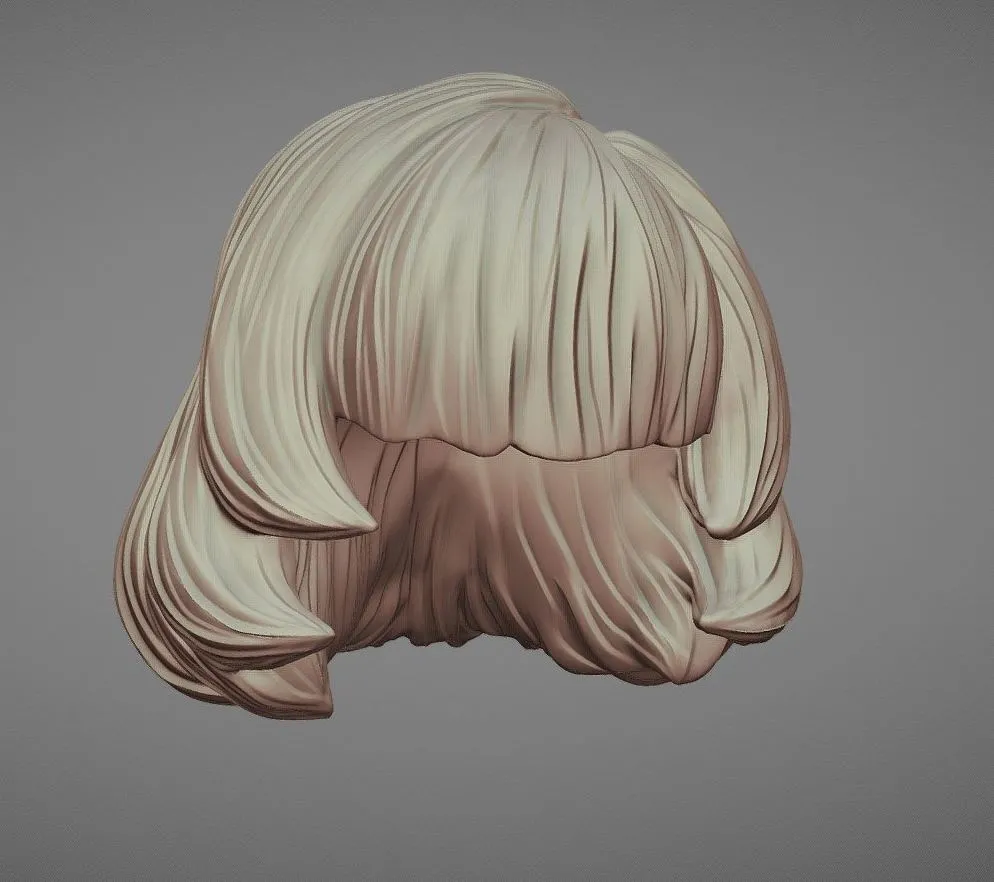 PBR Game 3D Models – Hair 50