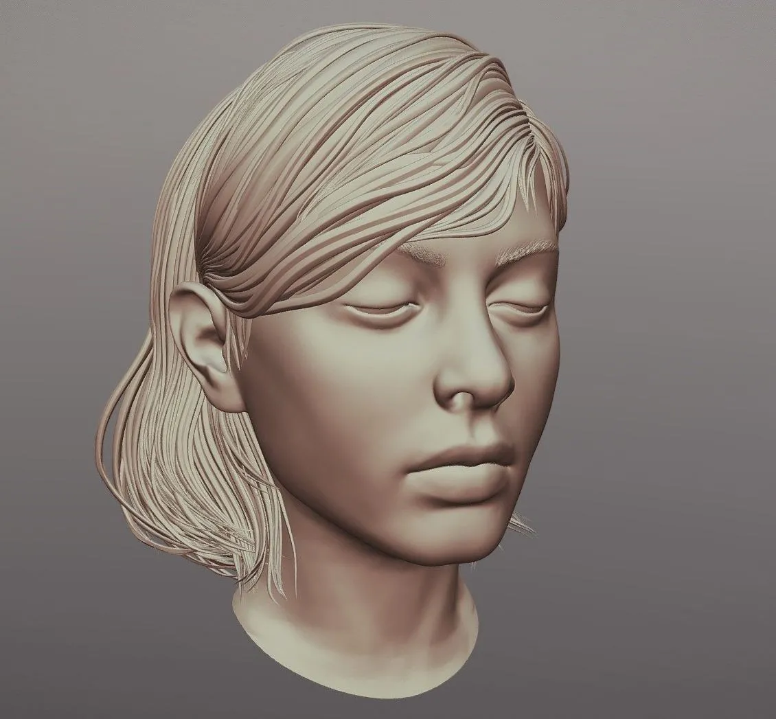 PBR Game 3D Models – Hair 55