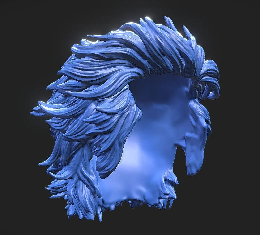 PBR Game 3D Models – Hair 77