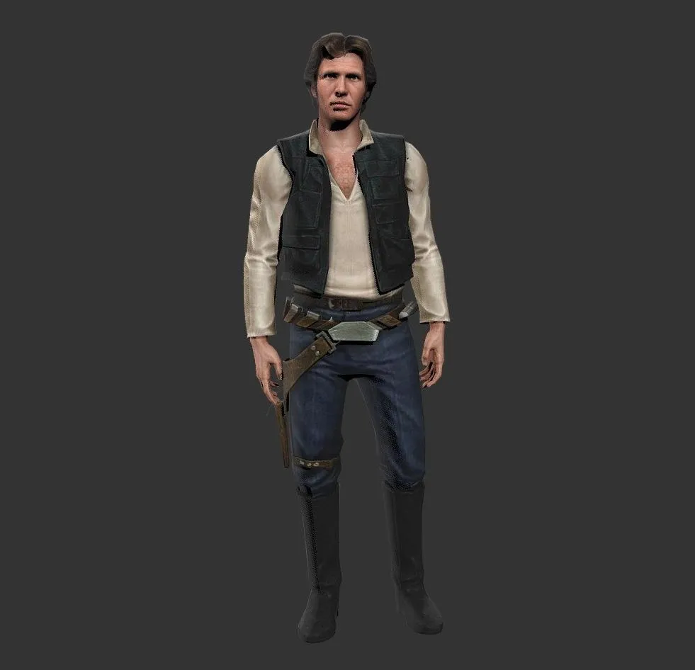 PBR Game 3D Models – Han Solo