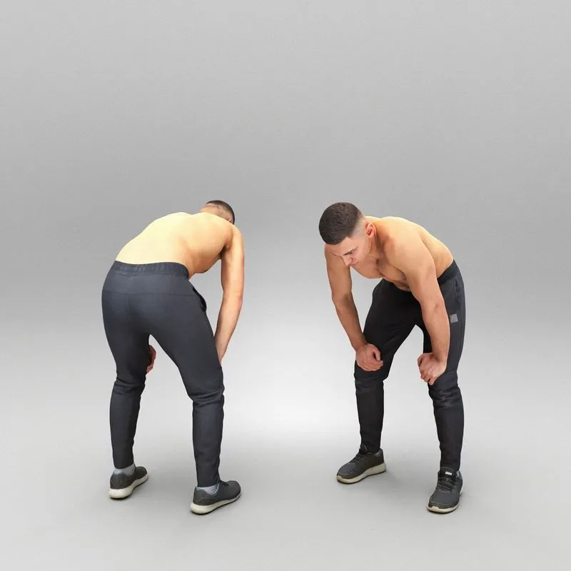 PBR Game 3D Models – Handsome guy with bare torso 414