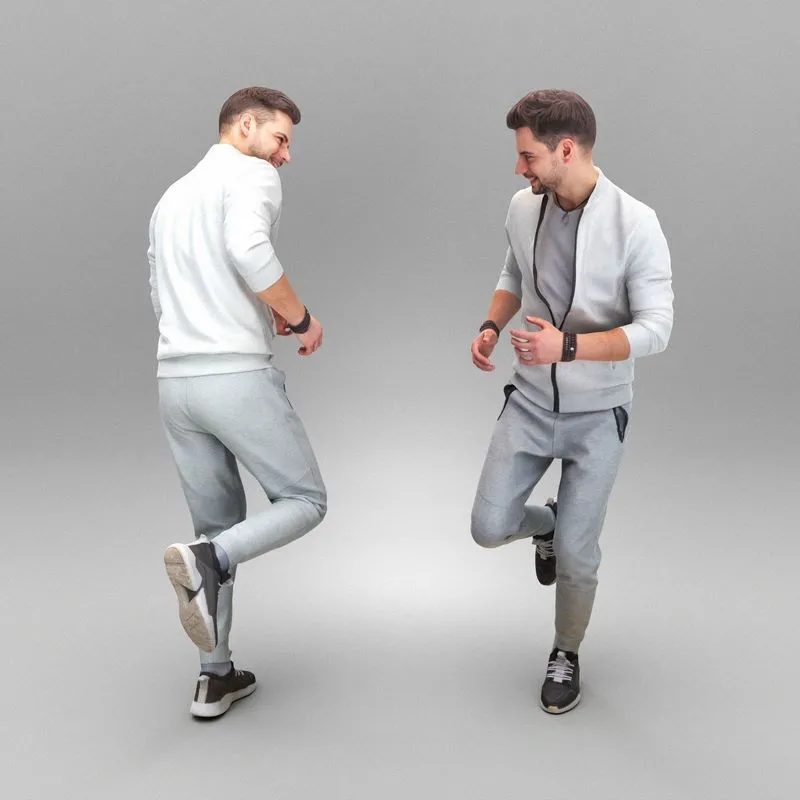 PBR Game 3D Models – Handsome man running 407