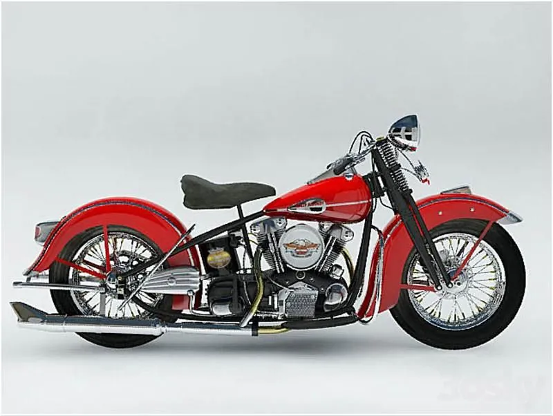 PBR Game 3D Models – Harley Davidson (F) 1946