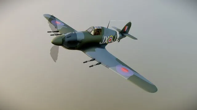 PBR Game 3D Models – Hawker Hurricane MK IIC JX-J