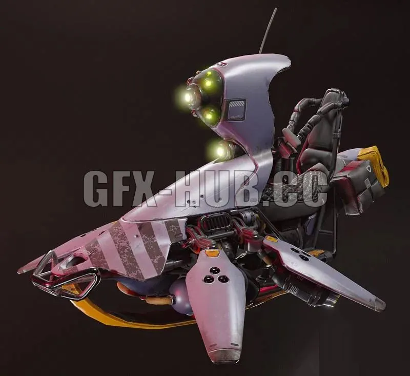 PBR Game 3D Models – HEATR – Jetbike