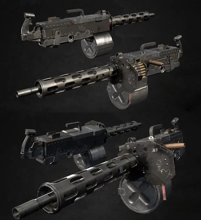 PBR Game 3D Models – Heavy Machinegun
