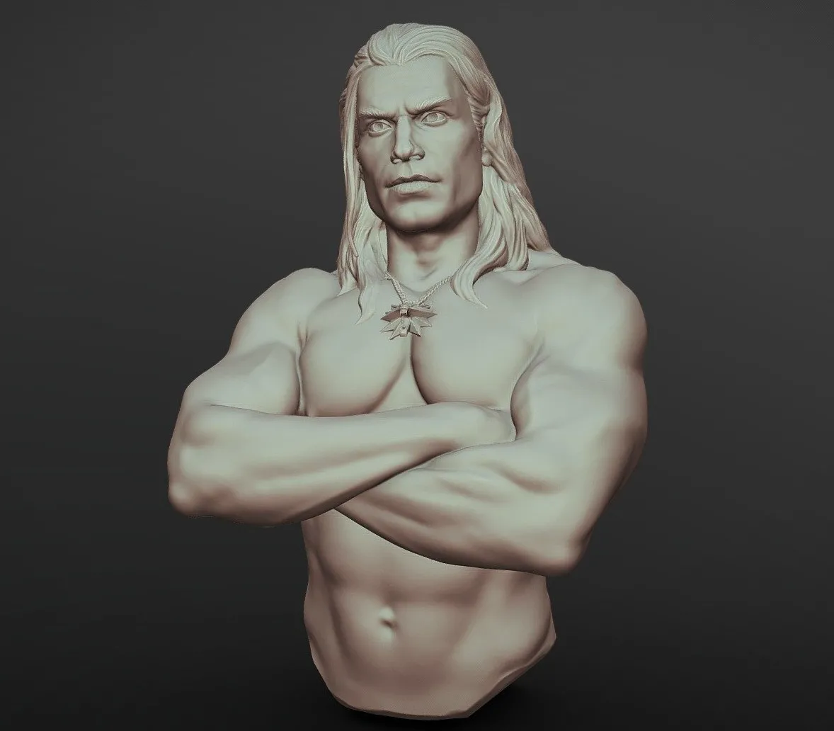 PBR Game 3D Models – Henry Cavill The Witcher Bust
